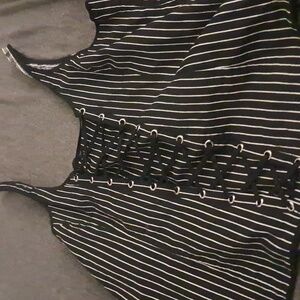 Hot topic pinstripe corset top